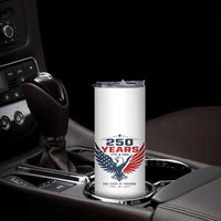 250 Years of Freedom Commemorative Patriotic Eagle Skinny Tumbler Majestic American Flag Winged Eagle 1776 to 2026 Semiquincentennial
