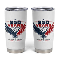 250 Years of Freedom Commemorative Patriotic Eagle Tumbler Cup Majestic American Flag Winged Eagle 1776 to 2026 Semiquincentennial