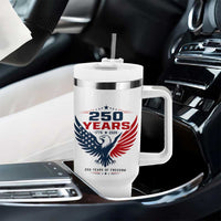 250 Years of Freedom Commemorative Patriotic Eagle Tumbler With Handle Majestic American Flag Winged Eagle 1776 to 2026 Semiquincentennial