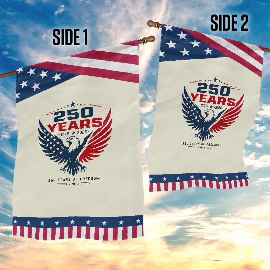 250 Years of Freedom Commemorative Eagle Patriotic Garden Flag Majestic American Flag Winged Eagle 1776 to 2026 Semiquincentennial