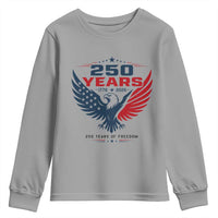 250 Years of Freedom Commemorative Patriotic Eagle Youth Sweatshirt Majestic American Flag Winged Eagle 1776 to 2026 Semiquincentennial