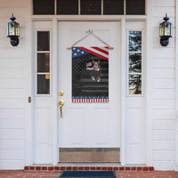 Funny French Bulldog in Pocket Graphic Patriotic Garden Flag Cute Frenchie Waving US Flag Sunglasses Faux Summer