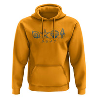 8647 Sea Shells Starfish Vintage Coastal Blue Line Graphic Hoodie Coded Political Satire