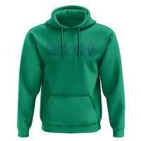 8647 Sea Shells Starfish Vintage Coastal Blue Line Graphic Hoodie Coded Political Satire