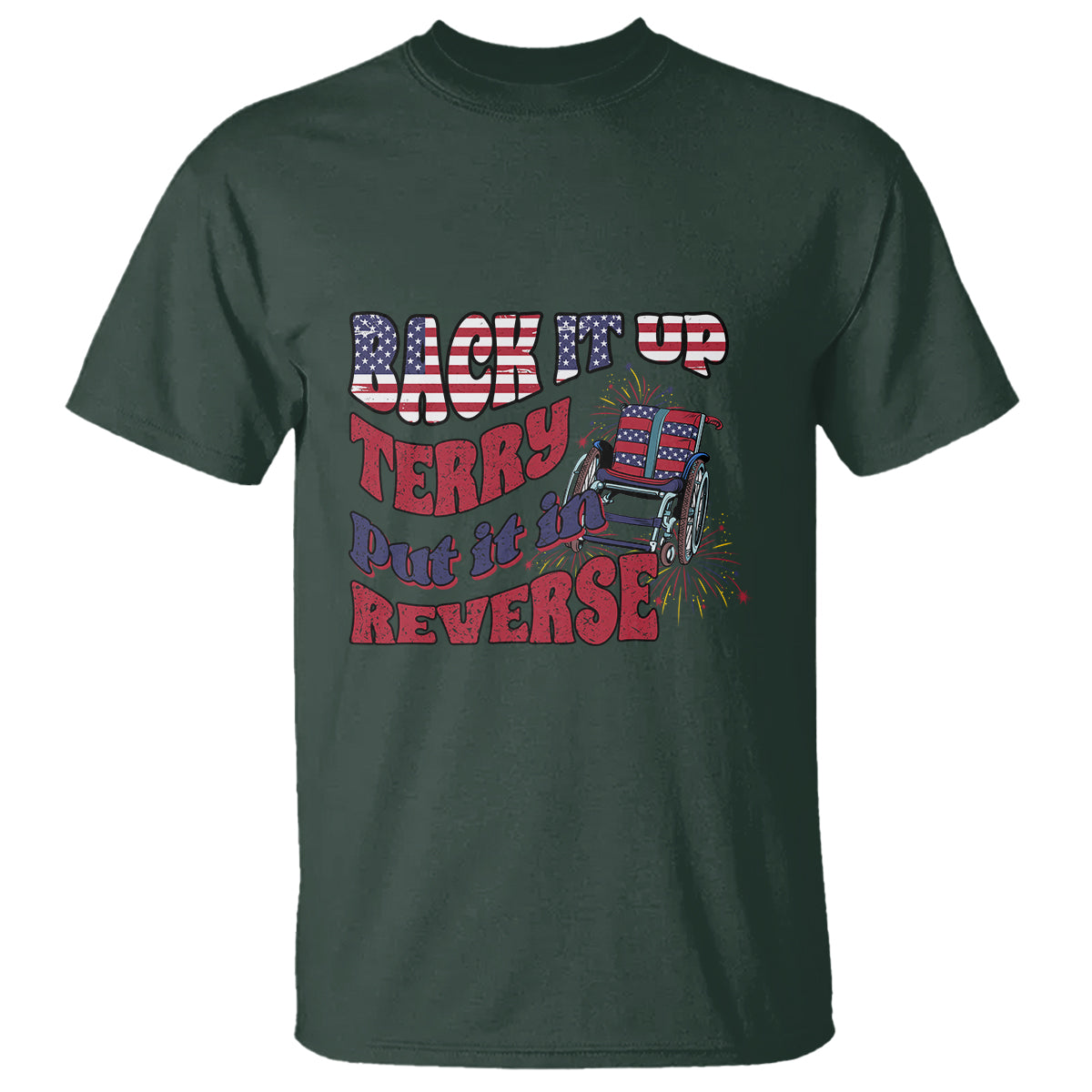 Funny 4th Of July T Shirt Back Up Terry Put It In Reverse Fireworks Retro Groovy - Wonder Print Shop