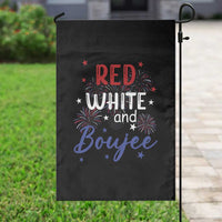 Funny 4th Of July Garden Flag Red White And Boujee Fireworks Retro America