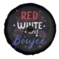 Funny 4th Of July Spare Tire Cover Red White And Boujee Fireworks Retro America
