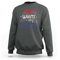 Funny 4th Of July Sweatshirt Red White And Boujee Fireworks Retro America - Wonder Print Shop