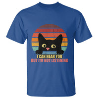 Funny Cat Sarcastic T Shirt I Can Hear You But I'm Not Listening Retro - Wonder Print Shop