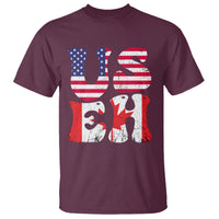 America Canada T Shirt Funny US EH Canadian American Flag Canada's Day Maple Leaf - Wonder Print Shop