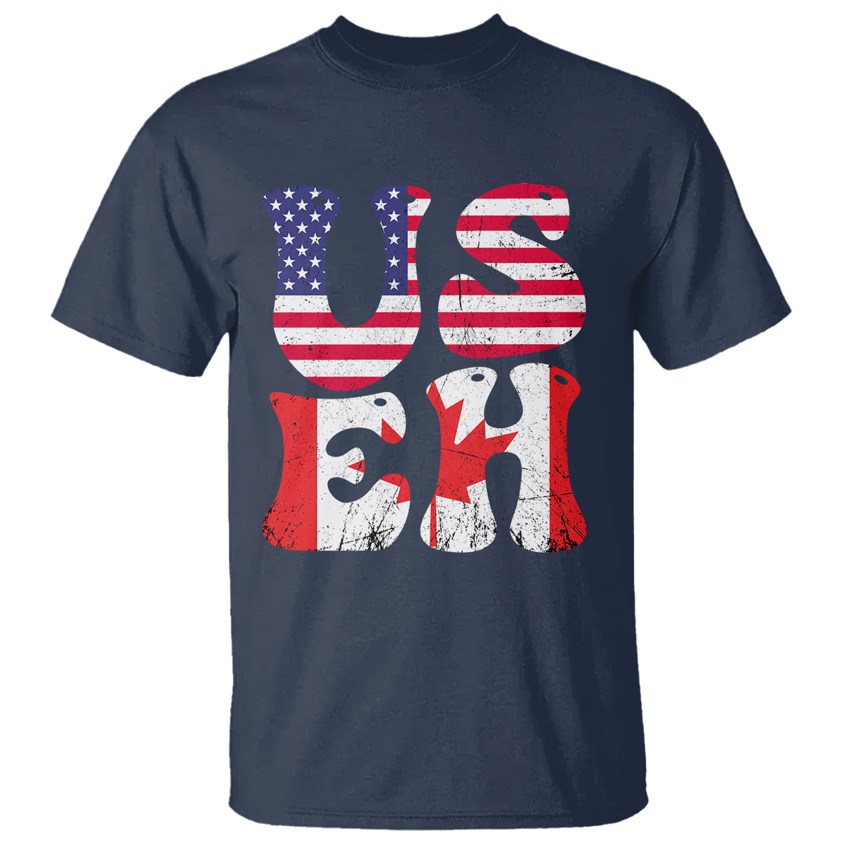 America Canada T Shirt Funny US EH Canadian American Flag Canada's Day Maple Leaf - Wonder Print Shop