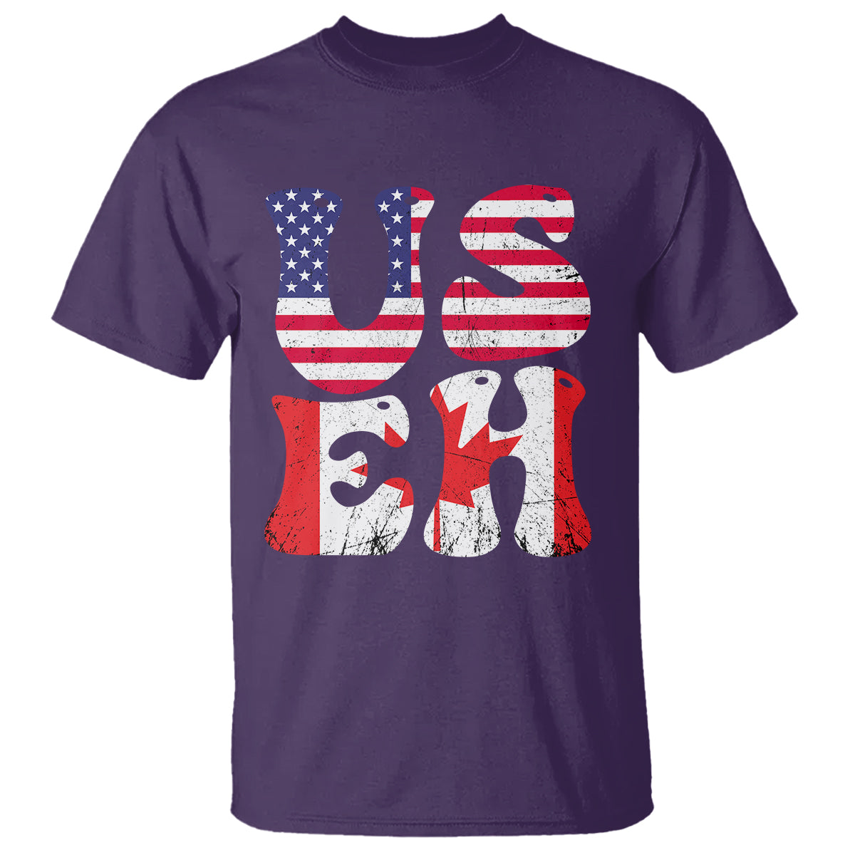 America Canada T Shirt Funny US EH Canadian American Flag Canada's Day Maple Leaf - Wonder Print Shop