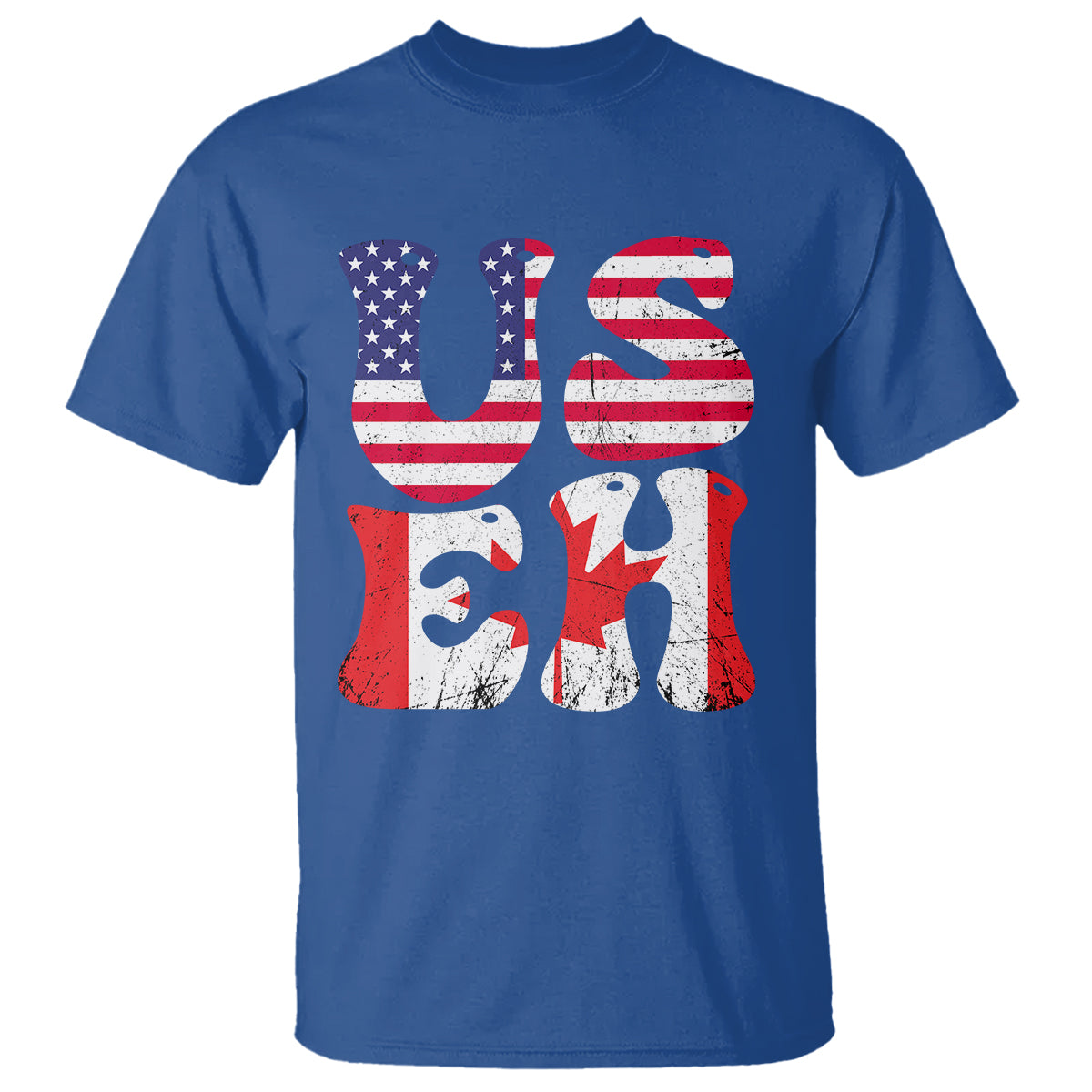 America Canada T Shirt Funny US EH Canadian American Flag Canada's Day Maple Leaf - Wonder Print Shop