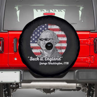 Funny George Washington Spare Tire Cover Suck it England Patriotic Saying 1776 4th of July US Flag