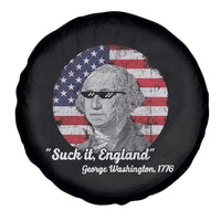 Funny George Washington Spare Tire Cover Suck it England Patriotic Saying 1776 4th of July US Flag