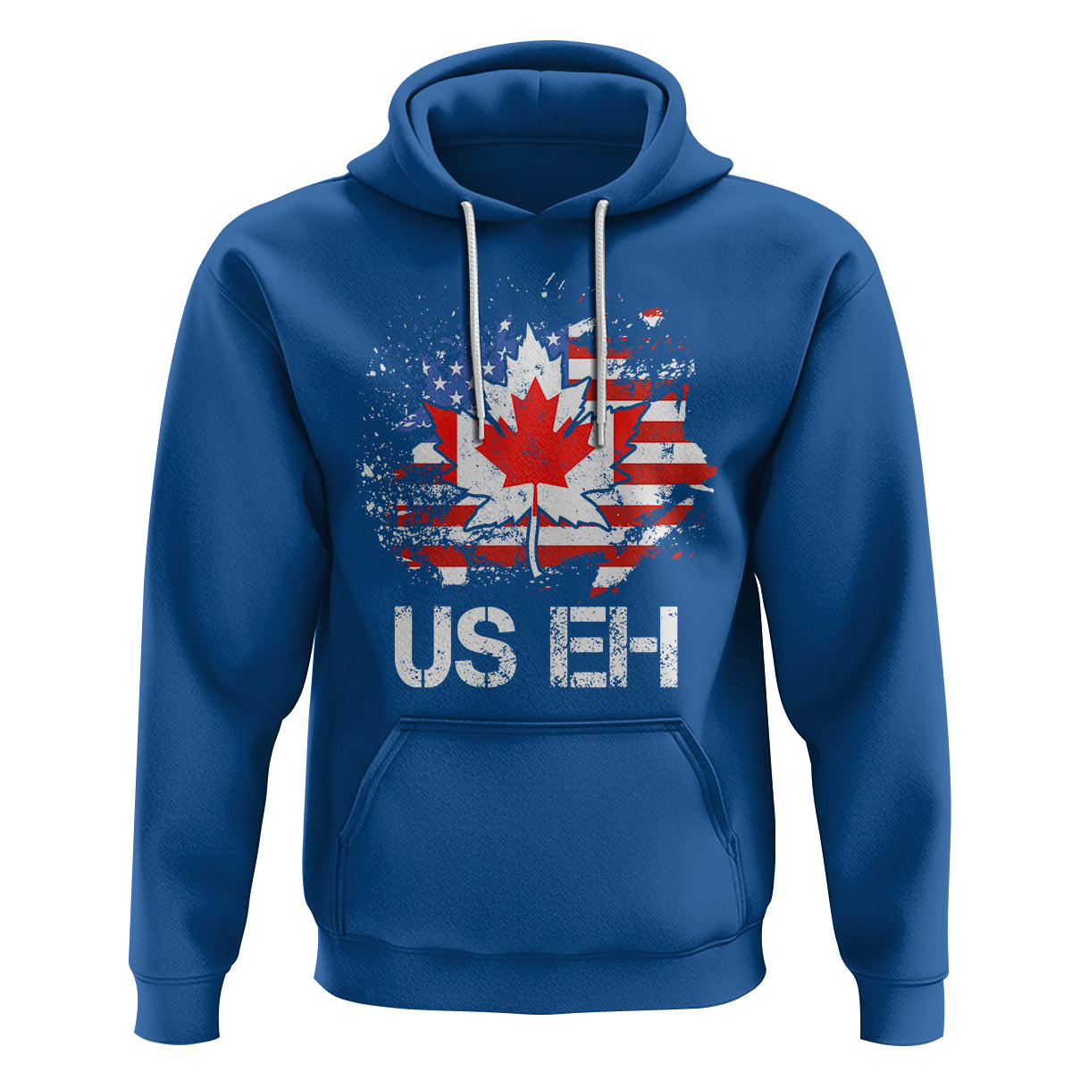 America Canada Hoodie Funny US EH Maple Leaf Canadian American Flag Canada's Day - Wonder Print Shop