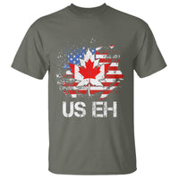 America Canada T Shirt Funny US EH Maple Leaf Canadian American Flag Canada's Day - Wonder Print Shop