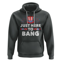 Funny 4th Of July Hoodie Just Here To Bang Fireworks Patriotic Independence Day - Wonder Print Shop