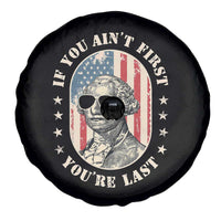 George Washington Spare Tire Cover If You Ain't First You're Last 4th Of July Retro Vintage - Wonder Print Shop