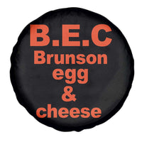 B.E.C. Brunson Egg and Cheese Sandwich Pun Spare Tire Cover Funny New York Bodega Breakfast Basketball Fan