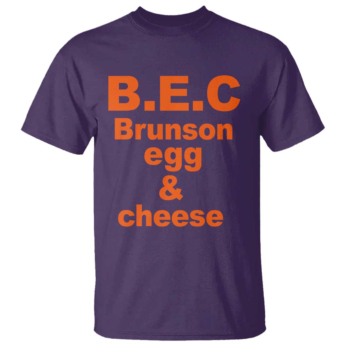 B.E.C. Brunson Egg and Cheese Sandwich Pun T Shirt Funny New York Bodega Breakfast Basketball Fan