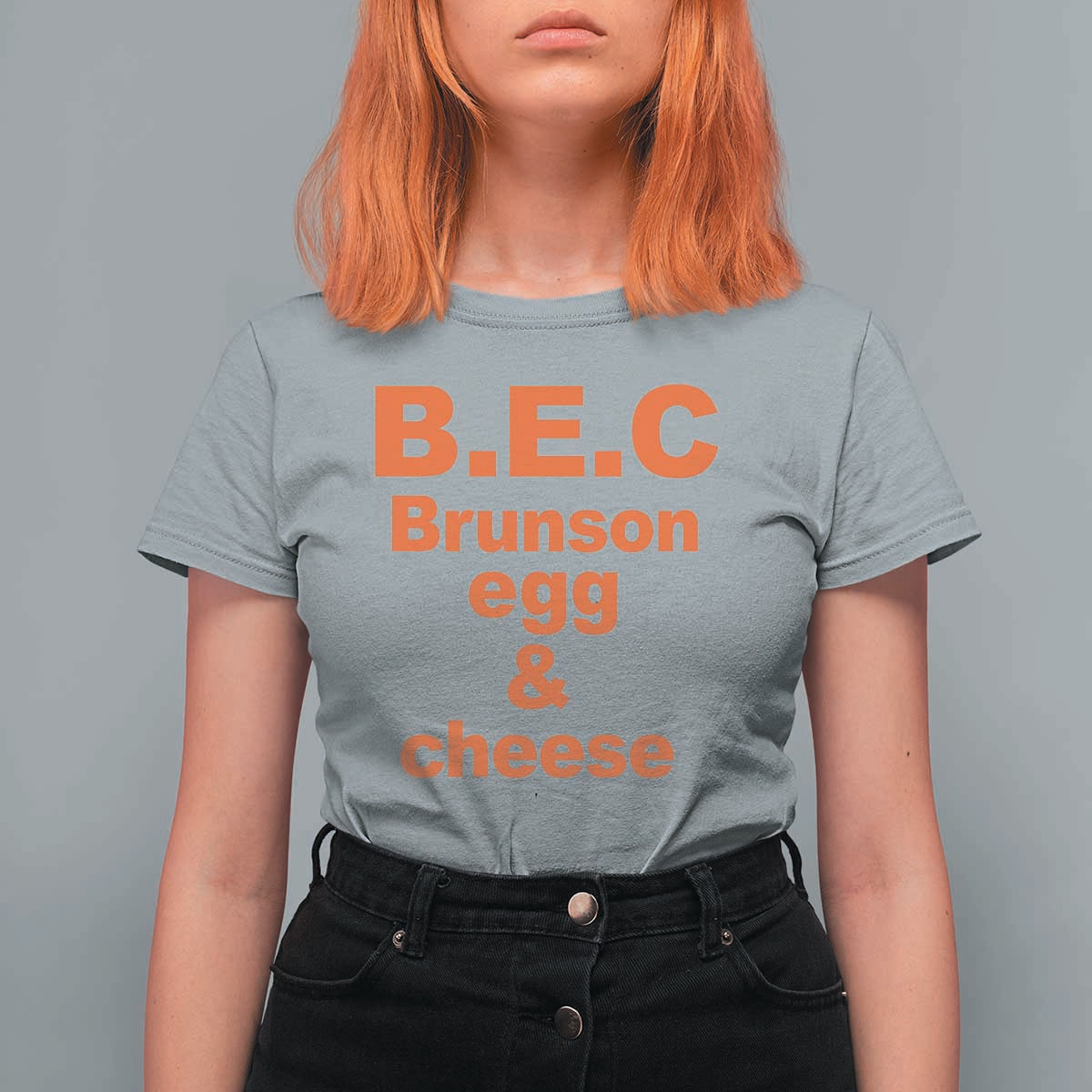 B.E.C. Brunson Egg and Cheese Sandwich Pun T Shirt For Women Funny New York Bodega Breakfast Basketball Fan