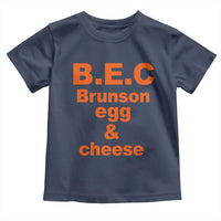 B.E.C. Brunson Egg and Cheese Sandwich Pun Toddler T Shirt Funny New York Bodega Breakfast Basketball Fan
