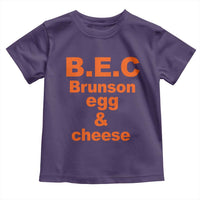 B.E.C. Brunson Egg and Cheese Sandwich Pun Toddler T Shirt Funny New York Bodega Breakfast Basketball Fan