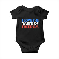 I Love The Taste Of Freedom Matching Couple Baby Onesie Funny Patriotic Red White and Blue 4th of July
