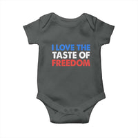 I Love The Taste Of Freedom Matching Couple Baby Onesie Funny Patriotic Red White and Blue 4th of July