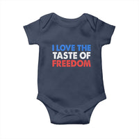 I Love The Taste Of Freedom Matching Couple Baby Onesie Funny Patriotic Red White and Blue 4th of July