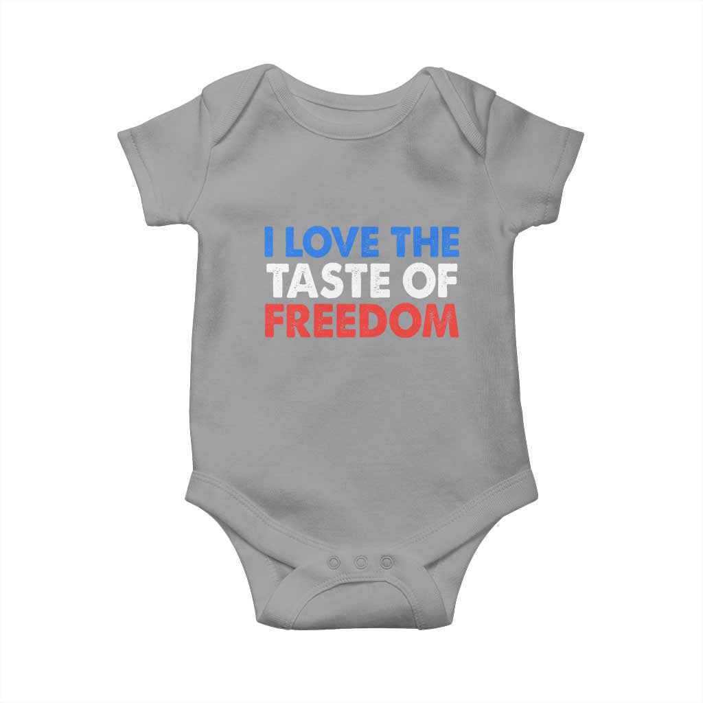 I Love The Taste Of Freedom Matching Couple Baby Onesie Funny Patriotic Red White and Blue 4th of July