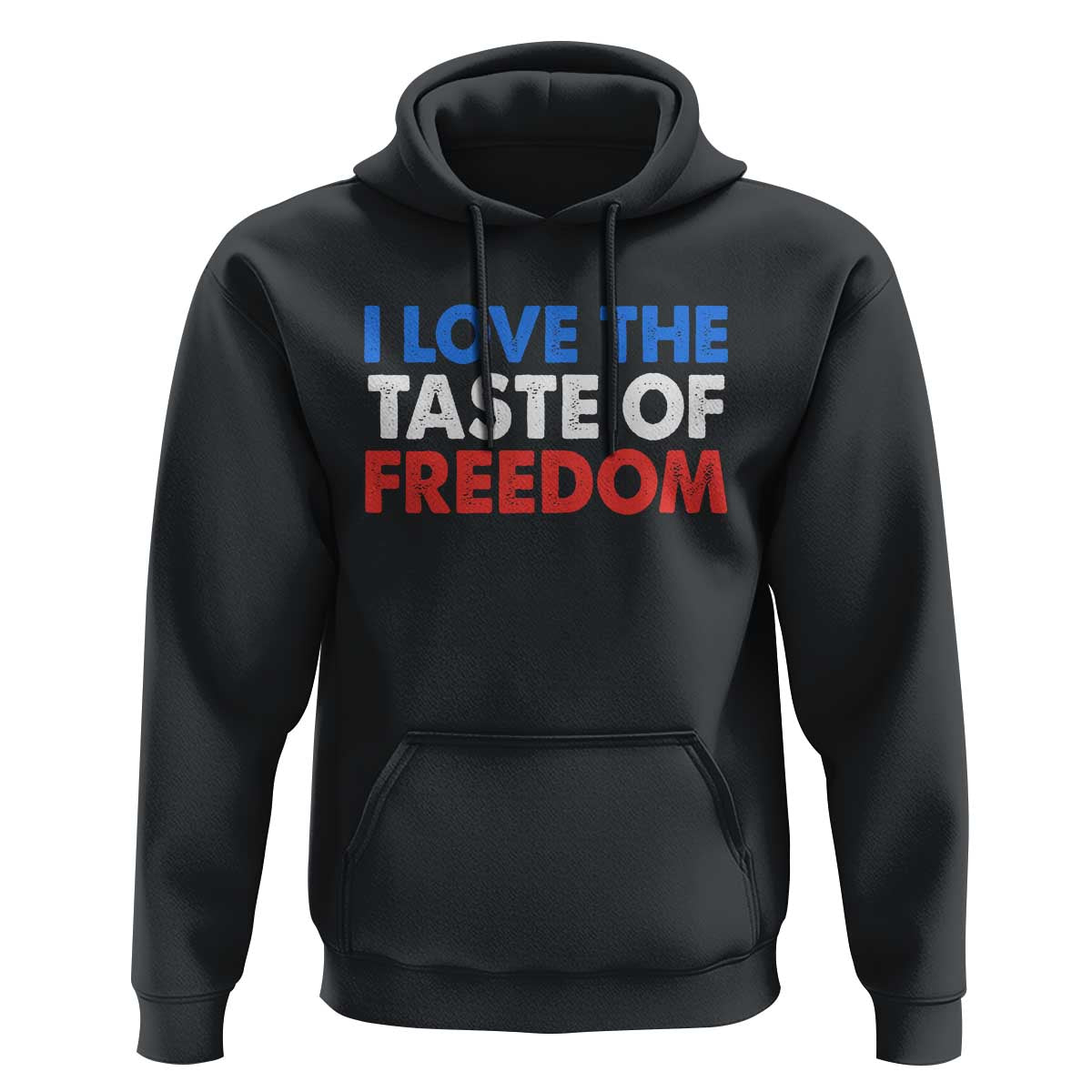 I Love The Taste Of Freedom Matching Couple Hoodie Funny Patriotic Red White and Blue 4th of July