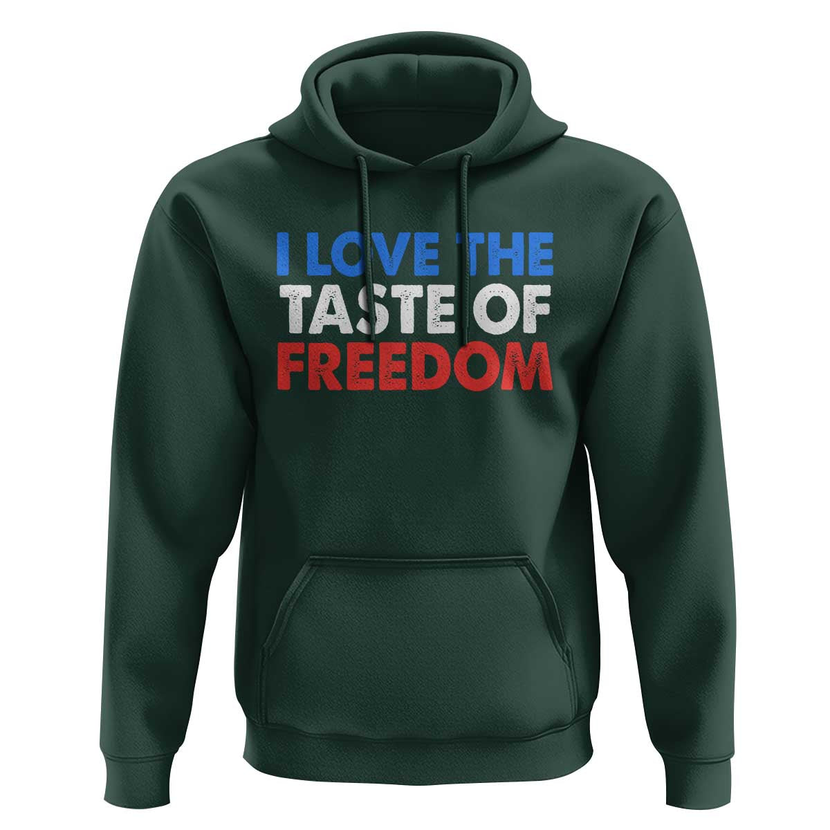 I Love The Taste Of Freedom Matching Couple Hoodie Funny Patriotic Red White and Blue 4th of July
