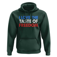 I Love The Taste Of Freedom Matching Couple Hoodie Funny Patriotic Red White and Blue 4th of July