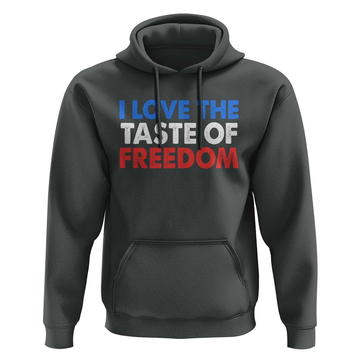 I Love The Taste Of Freedom Matching Couple Hoodie Funny Patriotic Red White and Blue 4th of July