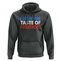 I Love The Taste Of Freedom Matching Couple Hoodie Funny Patriotic Red White and Blue 4th of July