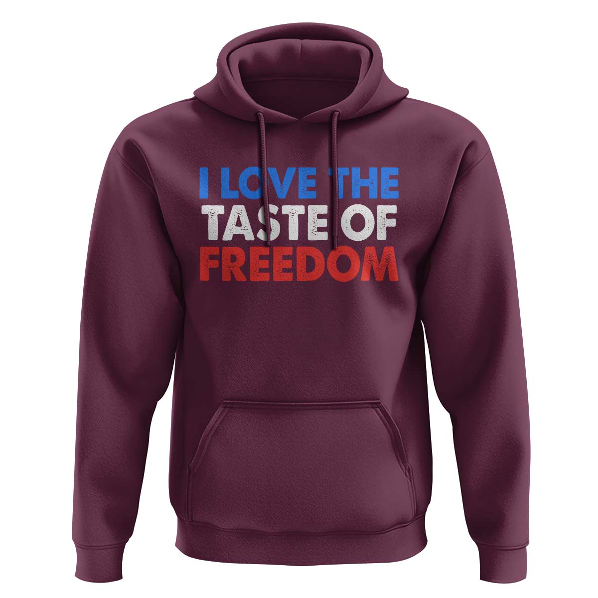 I Love The Taste Of Freedom Matching Couple Hoodie Funny Patriotic Red White and Blue 4th of July