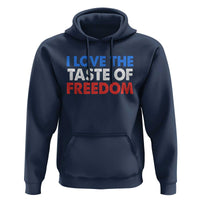 I Love The Taste Of Freedom Matching Couple Hoodie Funny Patriotic Red White and Blue 4th of July