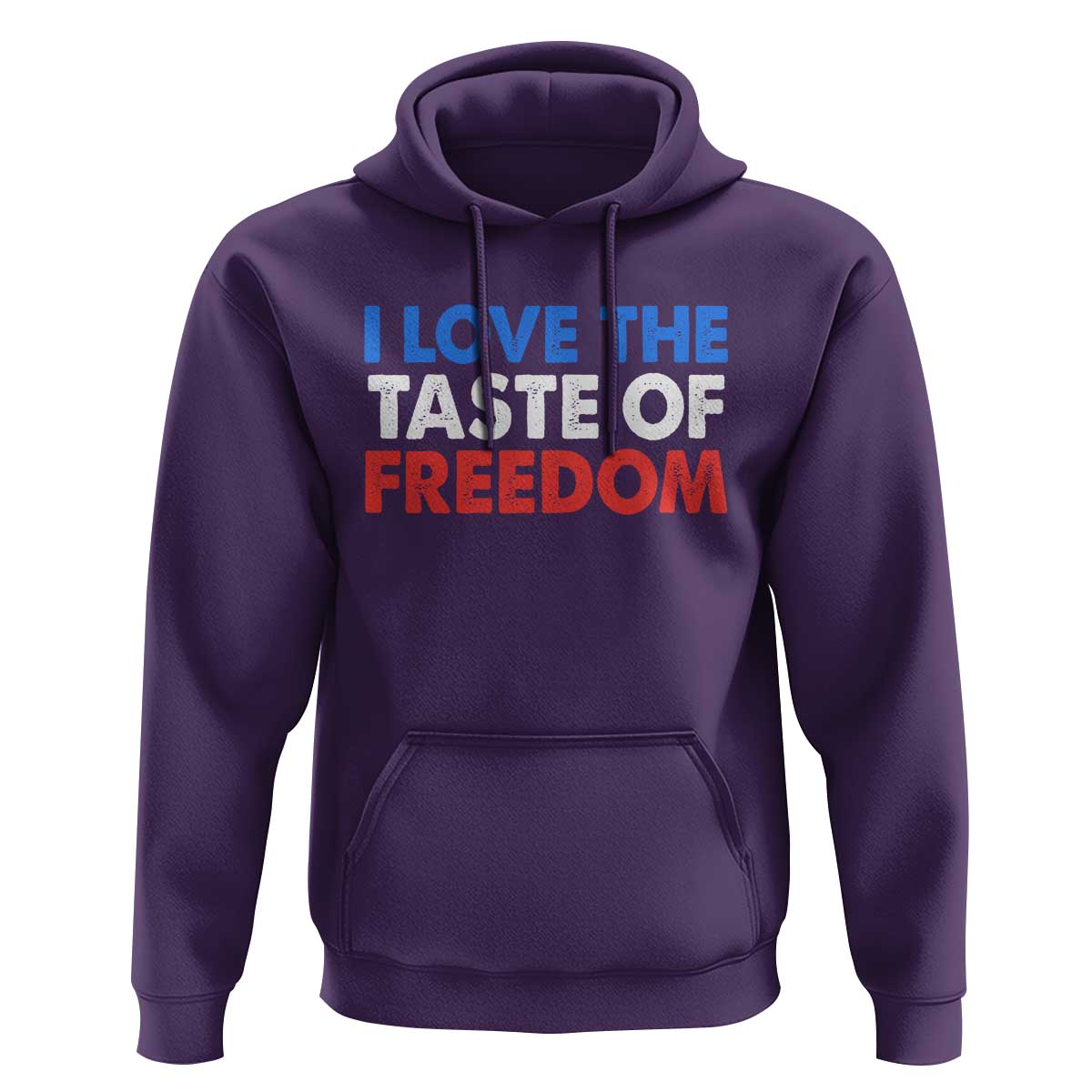 I Love The Taste Of Freedom Matching Couple Hoodie Funny Patriotic Red White and Blue 4th of July