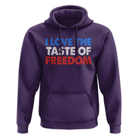 I Love The Taste Of Freedom Matching Couple Hoodie Funny Patriotic Red White and Blue 4th of July