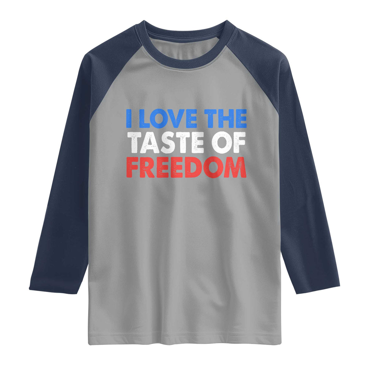 I Love The Taste Of Freedom Matching Couple Raglan Shirt Funny Patriotic Red White and Blue 4th of July