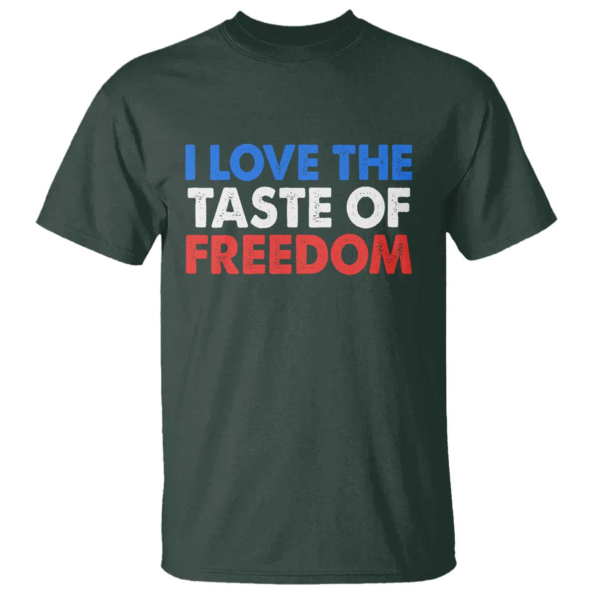 I Love The Taste Of Freedom Matching Couple T Shirt Funny Patriotic Red White and Blue 4th of July
