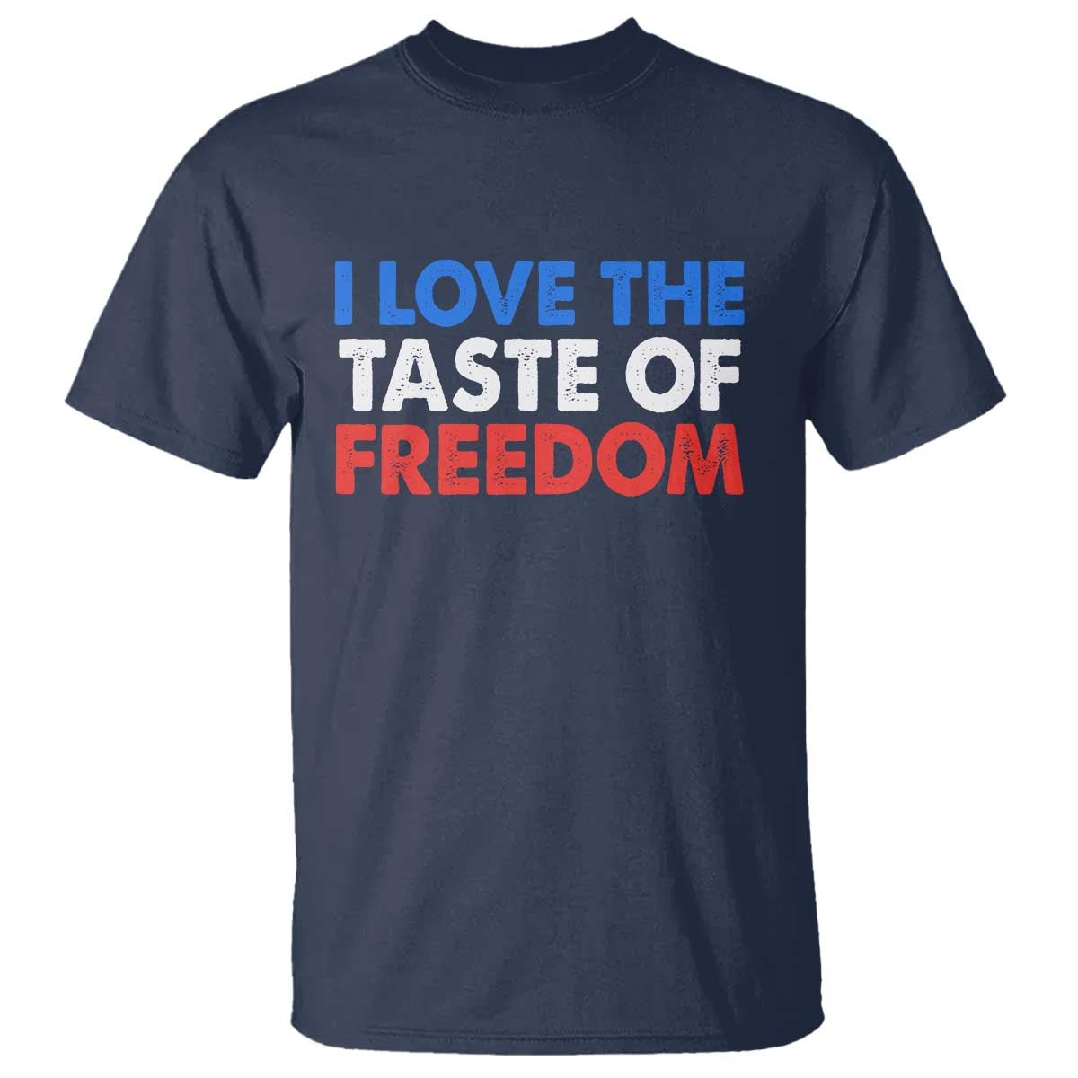 I Love The Taste Of Freedom Matching Couple T Shirt Funny Patriotic Red White and Blue 4th of July