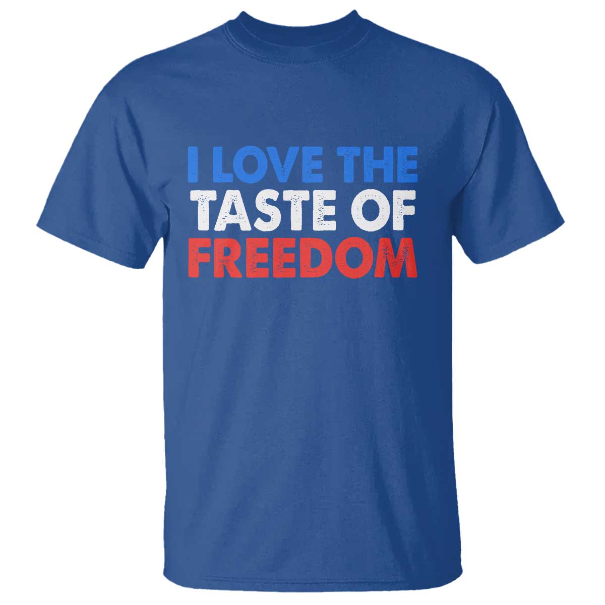 I Love The Taste Of Freedom Matching Couple T Shirt Funny Patriotic Red White and Blue 4th of July