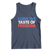 I Love The Taste Of Freedom Matching Couple Tank Top Funny Patriotic Red White and Blue 4th of July