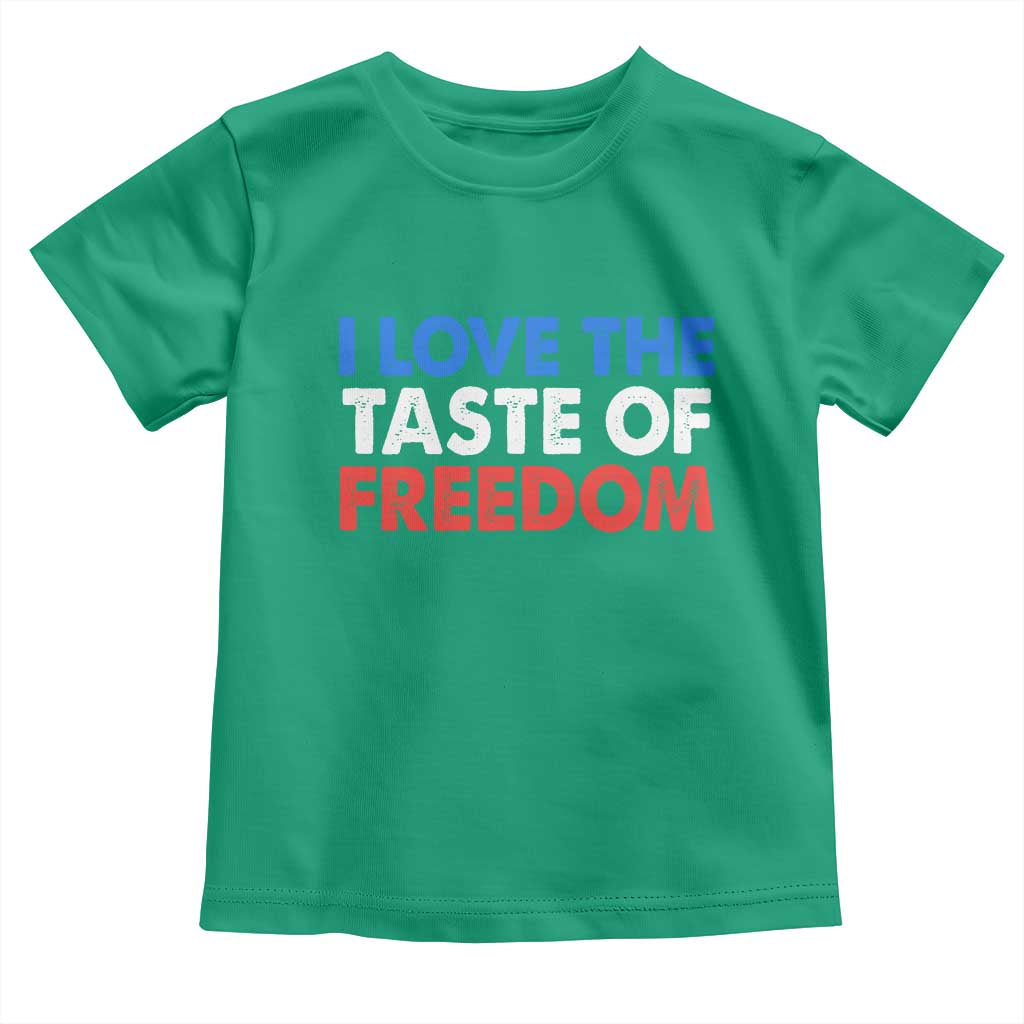 I Love The Taste Of Freedom Matching Couple Toddler T Shirt Funny Patriotic Red White and Blue 4th of July