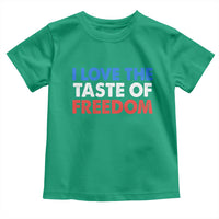 I Love The Taste Of Freedom Matching Couple Toddler T Shirt Funny Patriotic Red White and Blue 4th of July
