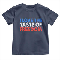 I Love The Taste Of Freedom Matching Couple Toddler T Shirt Funny Patriotic Red White and Blue 4th of July