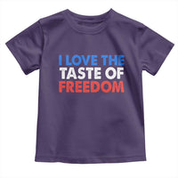 I Love The Taste Of Freedom Matching Couple Toddler T Shirt Funny Patriotic Red White and Blue 4th of July